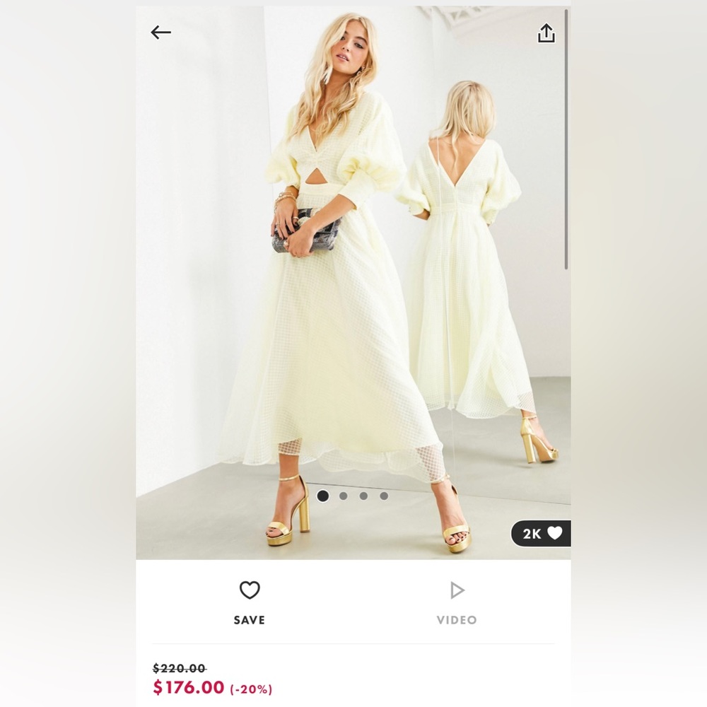Yellow ASOS Edition Dress